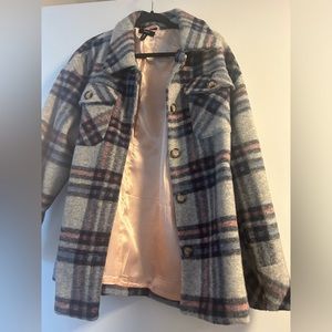 Aqua Bloomingdales flannel lined jacket